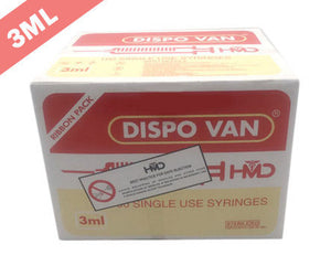 HMD Dispo Van Syringe with Needle - 3ML DUO (Pack of 100)