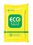 Eco Bath Large Zip Lock Towelettes, 6 Packs x 10 Wipes
