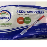 Accushot U 40 Insulin Syringe (Pack of 100)